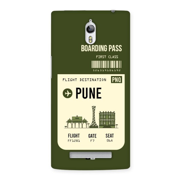 Pune Boarding Pass Back Case for Oppo Find 7
