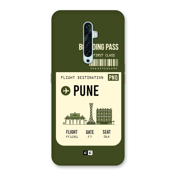 Pune Boarding Pass Back Case for Oppo Reno2 F