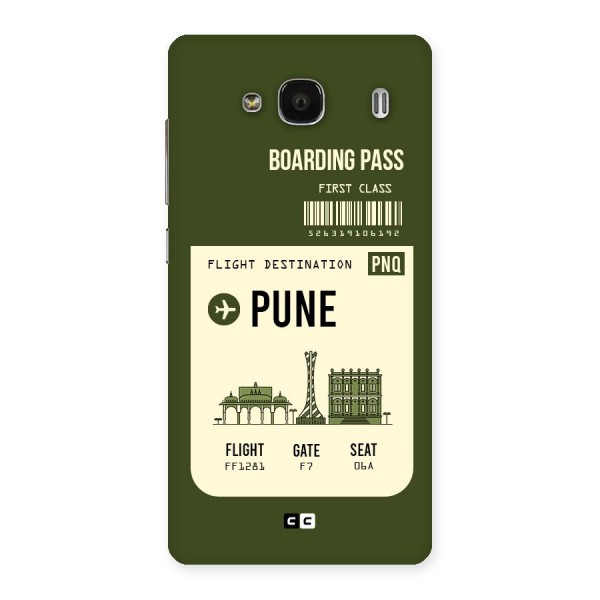 Pune Boarding Pass Back Case for Redmi 2 Prime