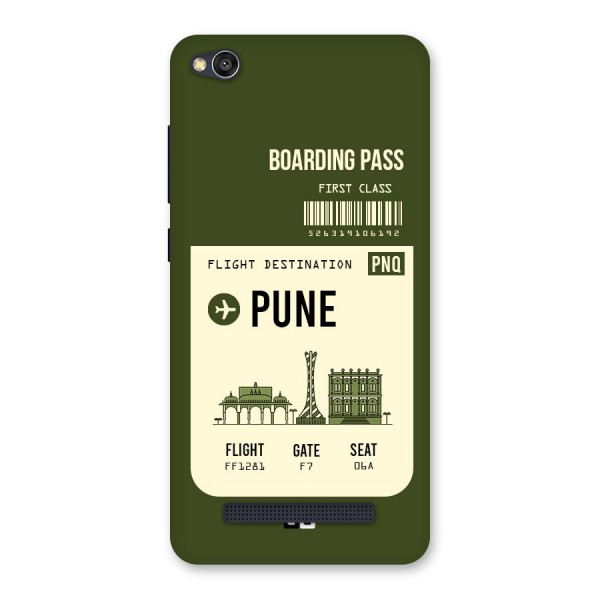 Pune Boarding Pass Back Case for Redmi 4A