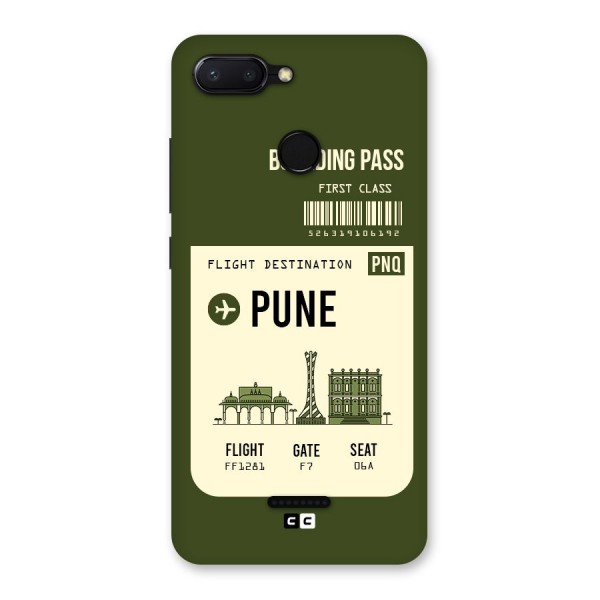 Pune Boarding Pass Back Case for Redmi 6