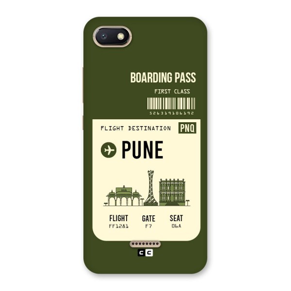 Pune Boarding Pass Back Case for Redmi 6A