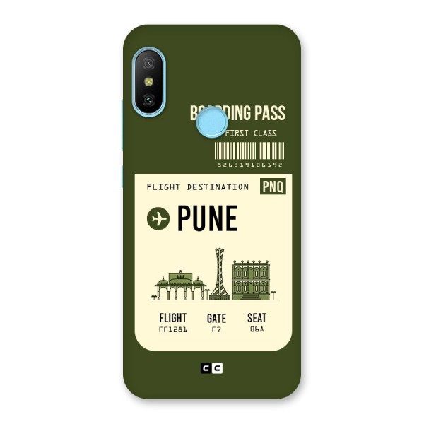 Pune Boarding Pass Back Case for Redmi 6 Pro