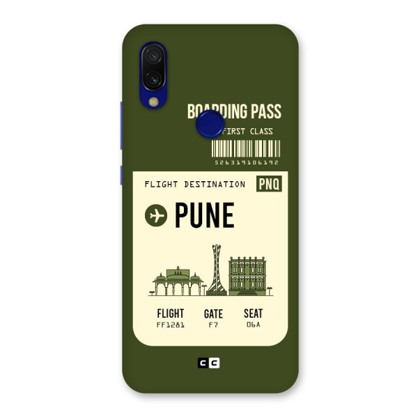 Pune Boarding Pass Back Case for Redmi 7