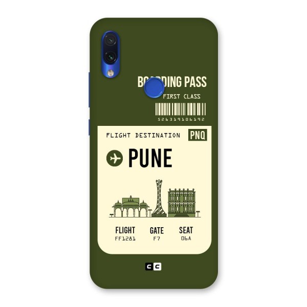 Pune Boarding Pass Back Case for Redmi Note 7