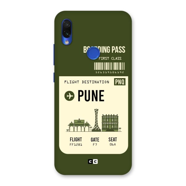 Pune Boarding Pass Back Case for Redmi Note 7S