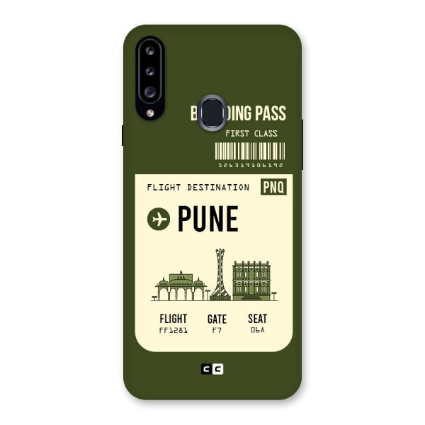 Pune Boarding Pass Back Case for Samsung Galaxy A20s
