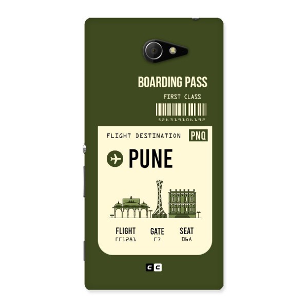 Pune Boarding Pass Back Case for Sony Xperia M2