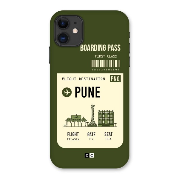 Pune Boarding Pass Back Case for iPhone 11