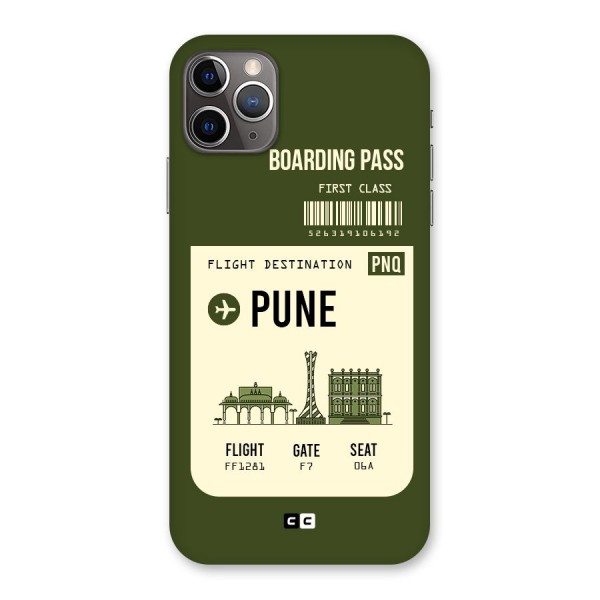Pune Boarding Pass Back Case for iPhone 11 Pro Max
