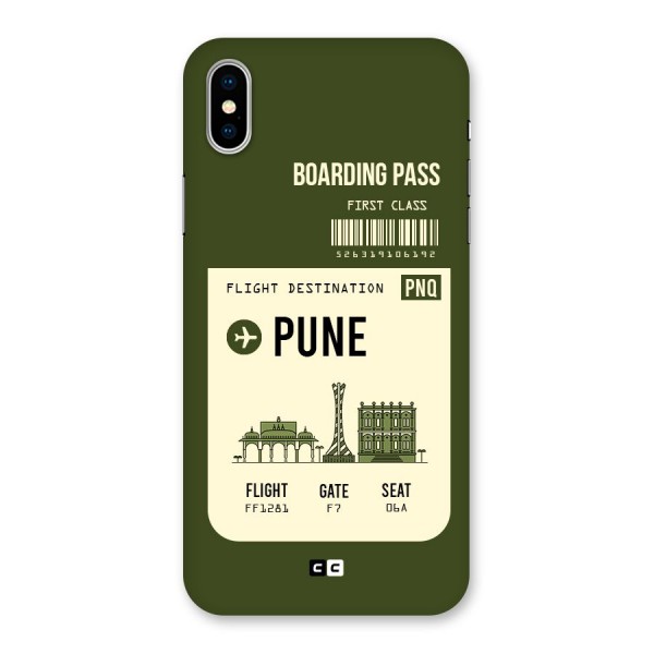 Pune Boarding Pass Back Case for iPhone X