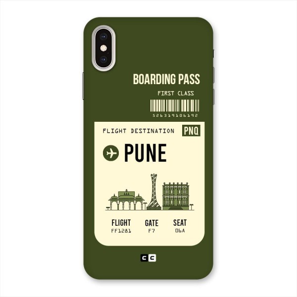 Pune Boarding Pass Back Case for iPhone XS Max