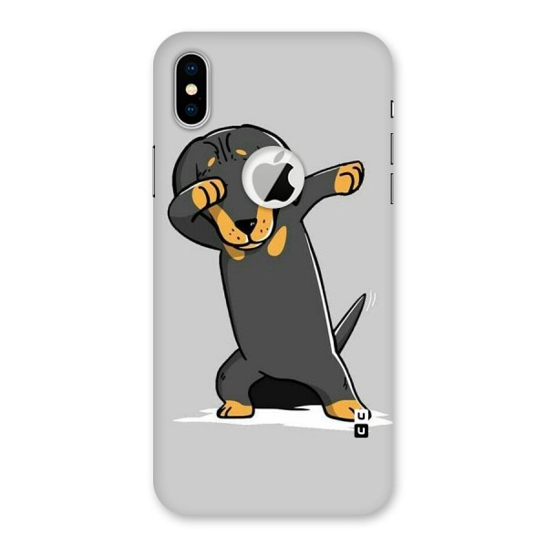 Puppy Dab Back Case for iPhone XS Logo Cut
