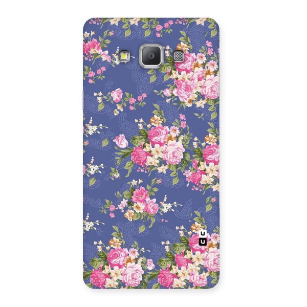 Purple Pink Floral Back Case for Galaxy A7