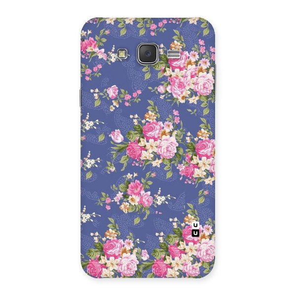 Purple Pink Floral Back Case for Galaxy J7