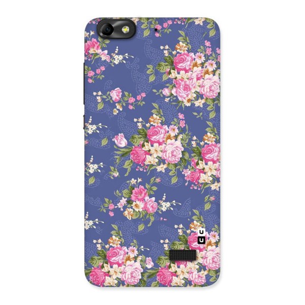 Purple Pink Floral Back Case for Honor 4C