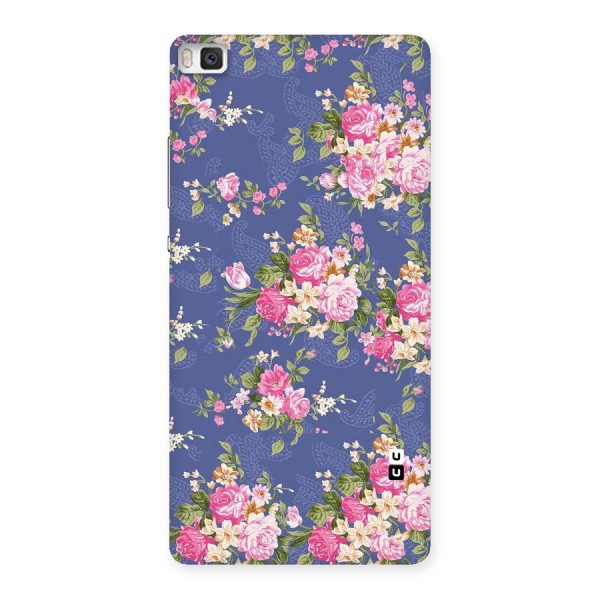 Purple Pink Floral Back Case for Huawei P8