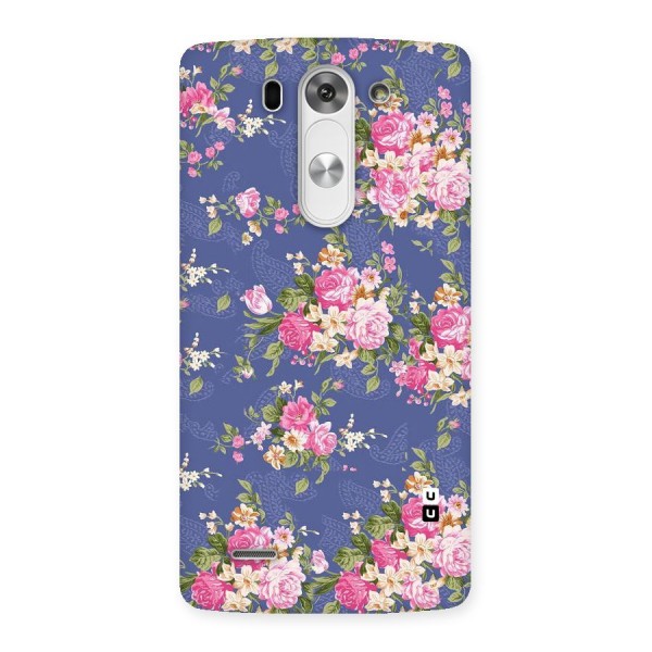 Purple Pink Floral Back Case for LG G3 Mini