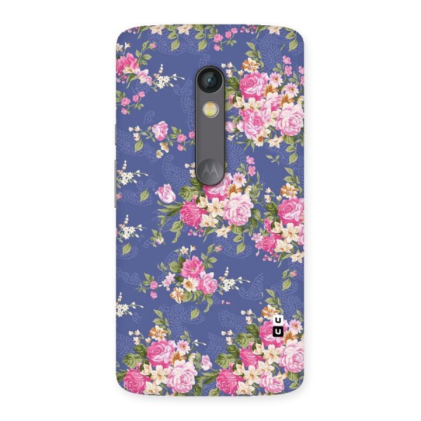 Purple Pink Floral Back Case for Moto X Play