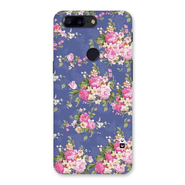 Purple Pink Floral Back Case for OnePlus 5T