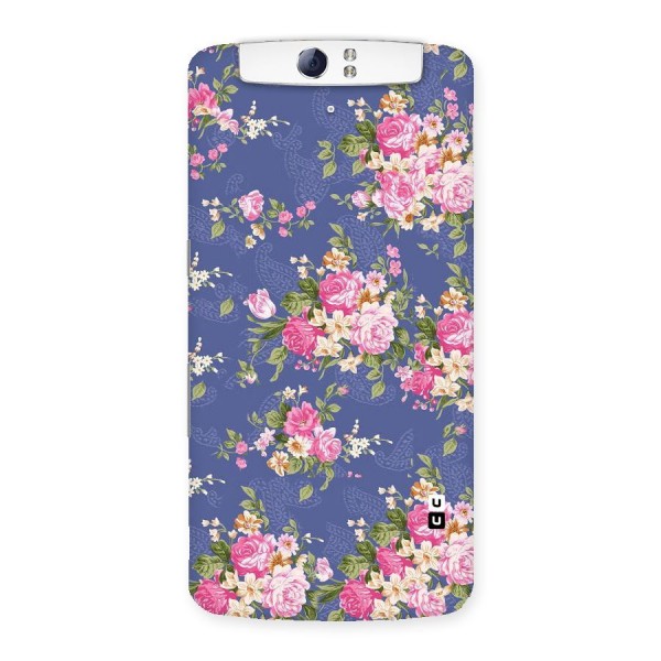Purple Pink Floral Back Case for Oppo N1