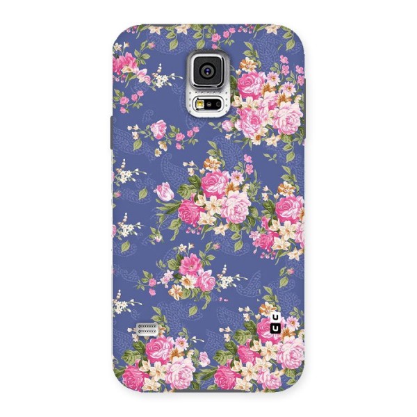 Purple Pink Floral Back Case for Samsung Galaxy S5