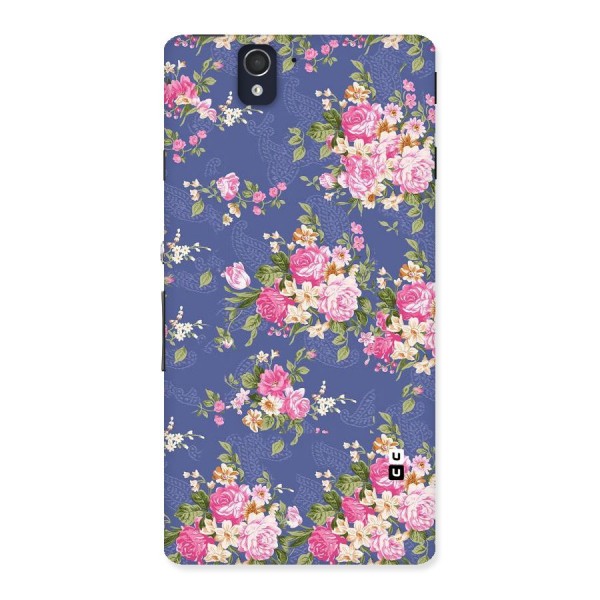 Purple Pink Floral Back Case for Sony Xperia Z