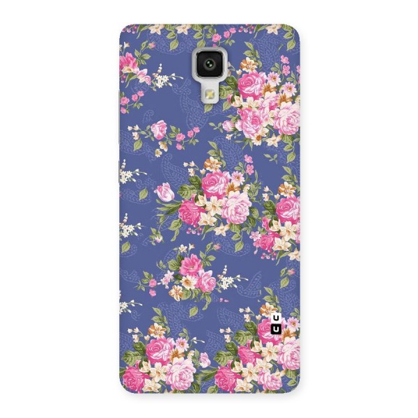 Purple Pink Floral Back Case for Xiaomi Mi 4