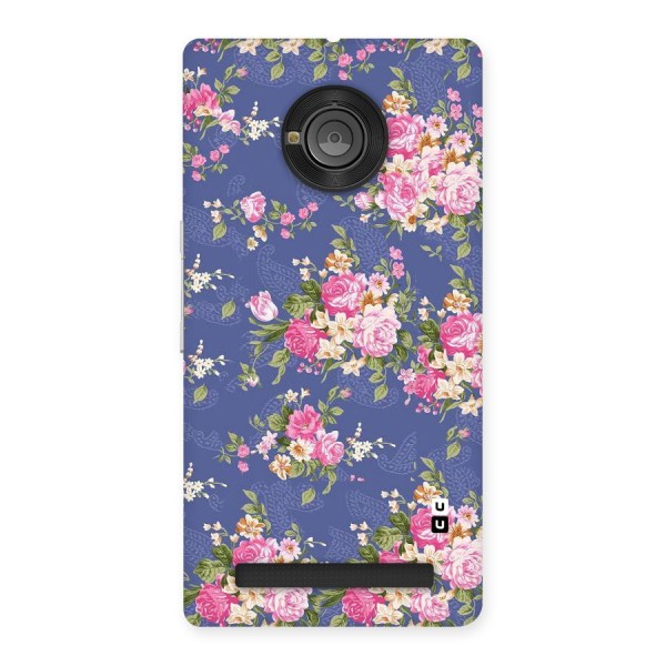 Purple Pink Floral Back Case for Yu Yuphoria
