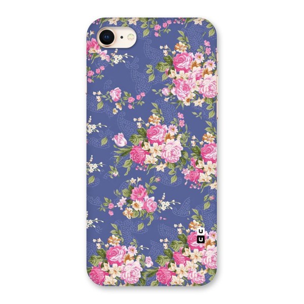 Purple Pink Floral Back Case for iPhone 8
