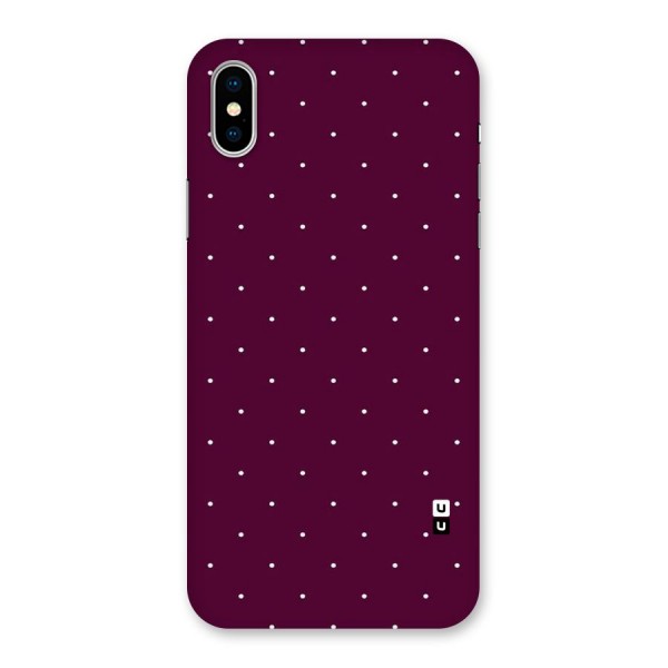 Purple Polka Back Case for iPhone XS