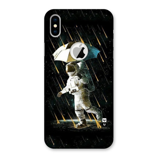 Rain Spaceman Back Case for iPhone X Logo Cut