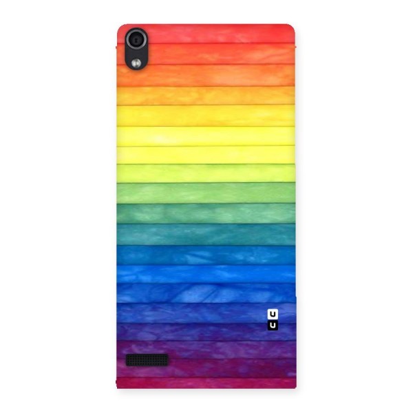 Rainbow Colors Stripes Back Case for Ascend P6