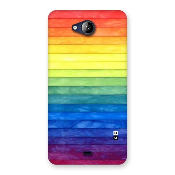 Rainbow Colors Stripes Back Case for Canvas Play Q355