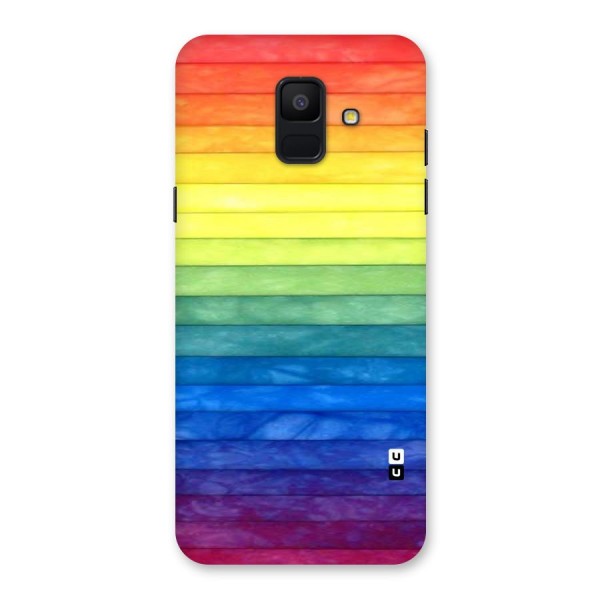 Rainbow Colors Stripes Back Case for Galaxy A6 (2018)