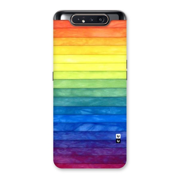 Rainbow Colors Stripes Back Case for Galaxy A80