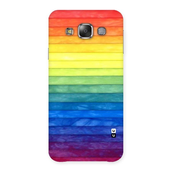 Rainbow Colors Stripes Back Case for Galaxy E7