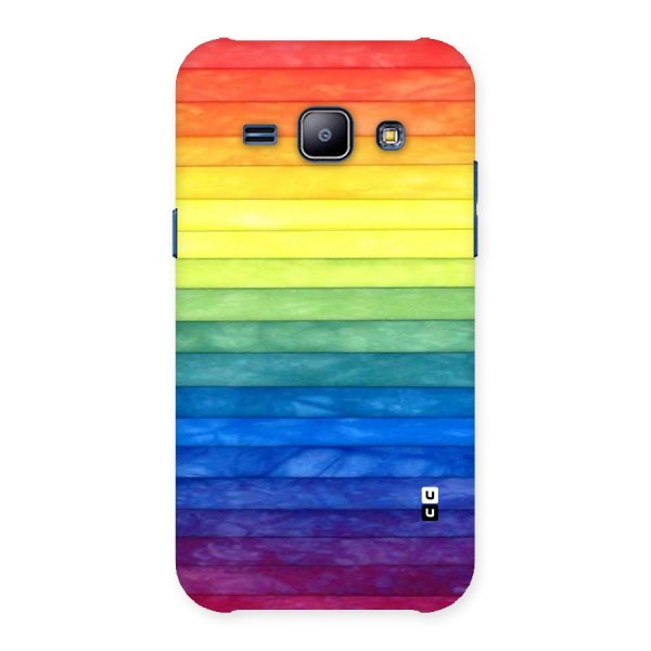 Rainbow Colors Stripes Back Case for Galaxy J1