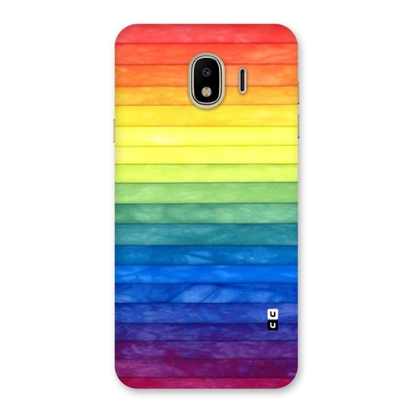 Rainbow Colors Stripes Back Case for Galaxy J4
