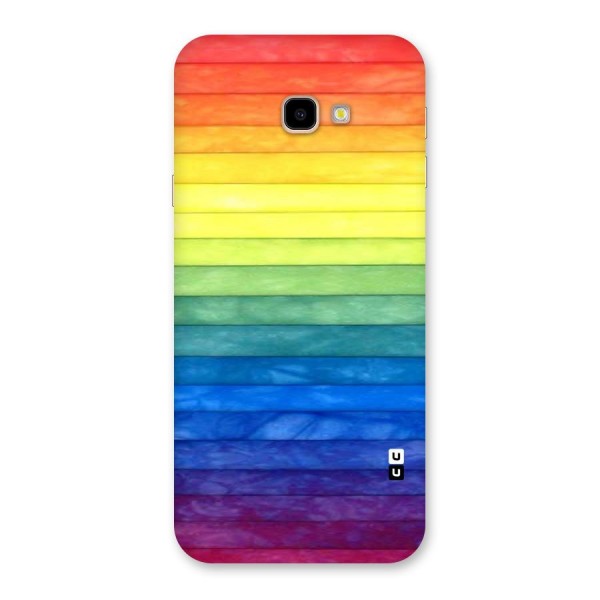 Rainbow Colors Stripes Back Case for Galaxy J4 Plus