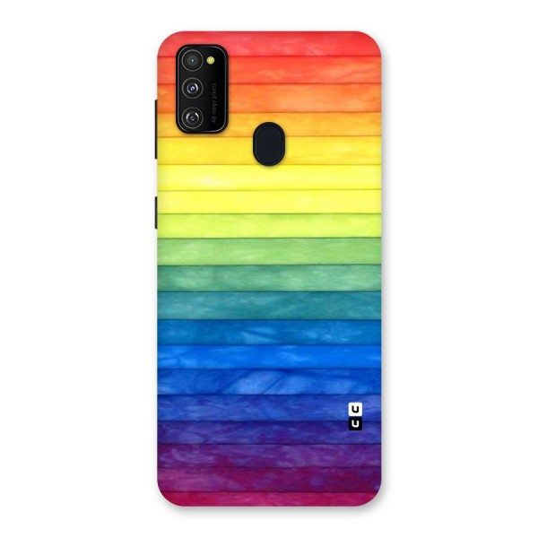 Rainbow Colors Stripes Back Case for Galaxy M30s