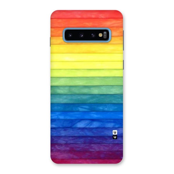 Rainbow Colors Stripes Back Case for Galaxy S10