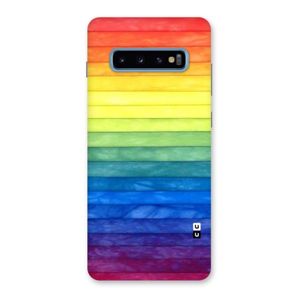 Rainbow Colors Stripes Back Case for Galaxy S10 Plus
