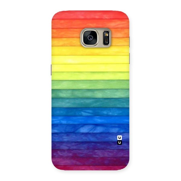 Rainbow Colors Stripes Back Case for Galaxy S7