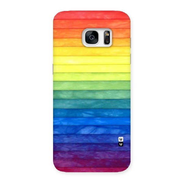 Rainbow Colors Stripes Back Case for Galaxy S7 Edge
