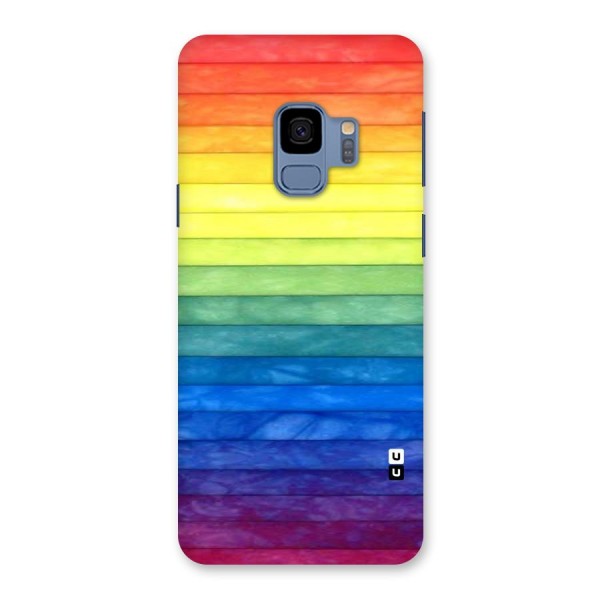 Rainbow Colors Stripes Back Case for Galaxy S9