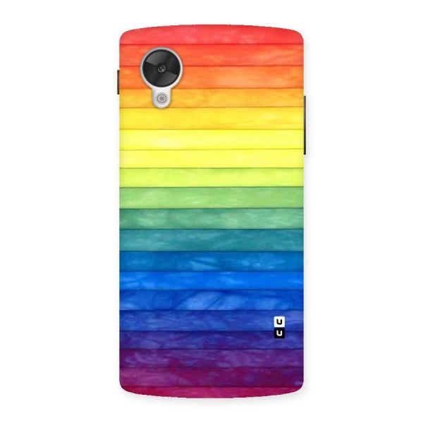Rainbow Colors Stripes Back Case for Google Nexsus 5