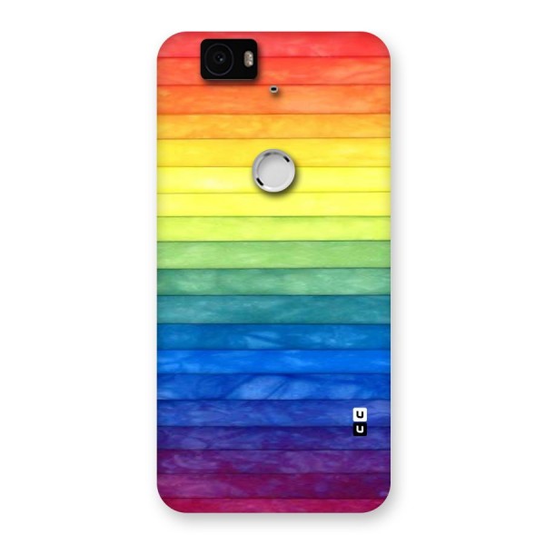 Rainbow Colors Stripes Back Case for Google Nexus-6P