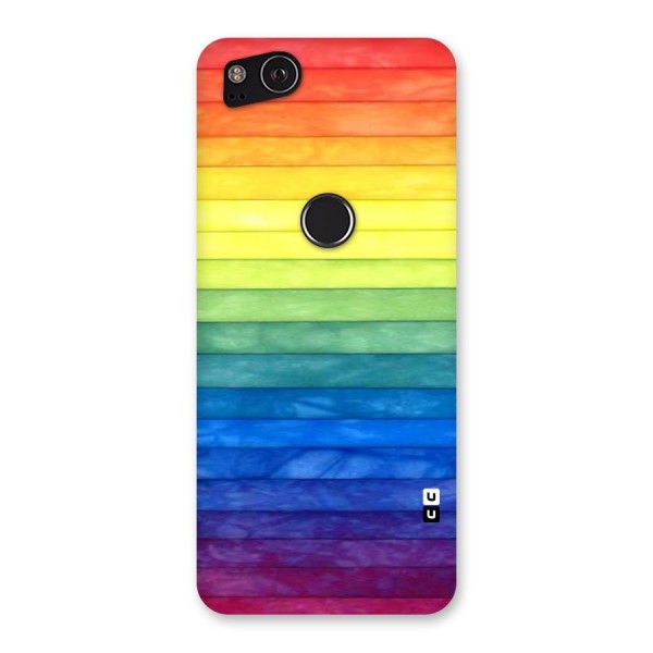 Rainbow Colors Stripes Back Case for Google Pixel 2