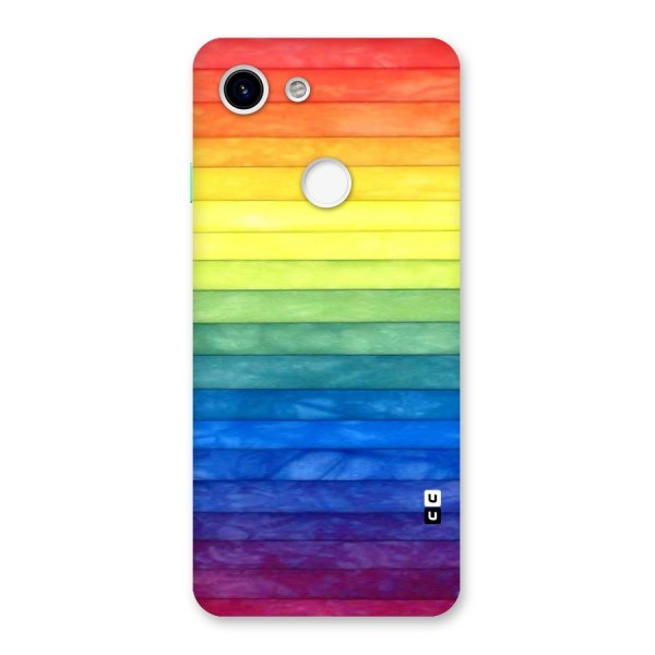 Rainbow Colors Stripes Back Case for Google Pixel 3